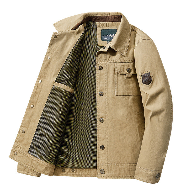 Solid Color Casual Jacket Men's Coat