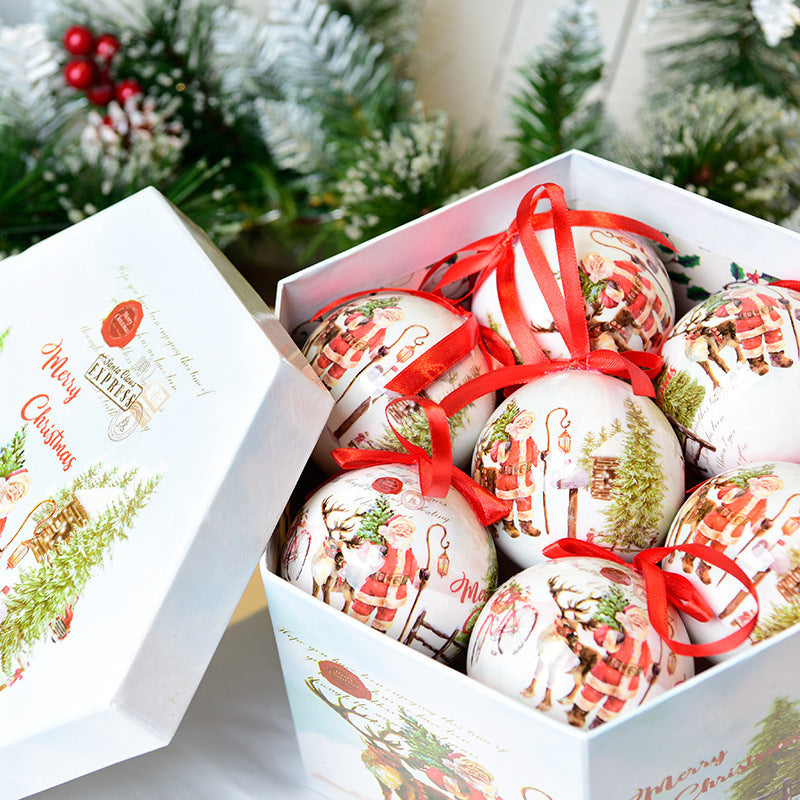 Christmas Foam Bauble Decorations in Gift-Box Styles