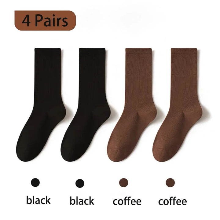 4 Pairs Women's Loose Cotton Socks