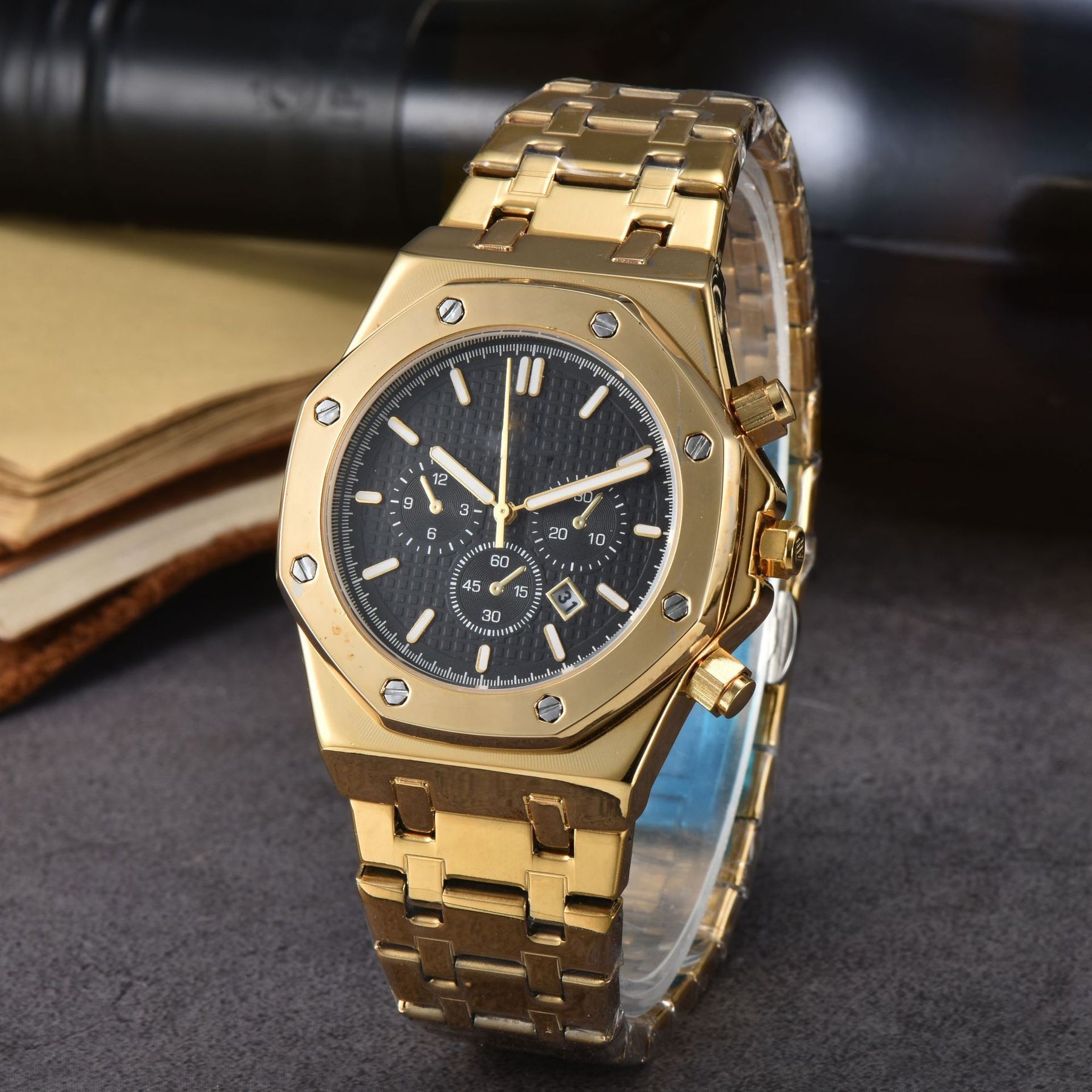 Stainless Steel Calendar Men&