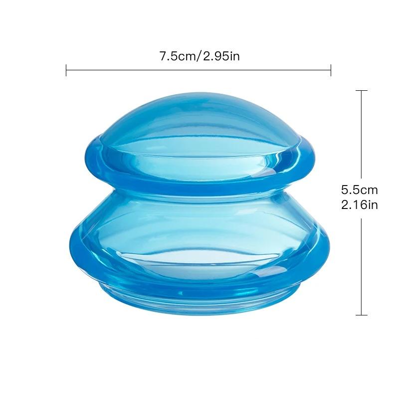 Silicone Cupping Set for Slimming Body & Face Massage - Vacuum Suction Jars
