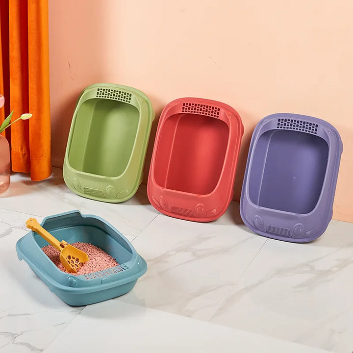 Large Capacity Semi-Closed Cat Litter Box