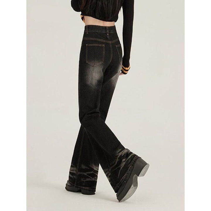 Trendy High-Waist Flare Jeans