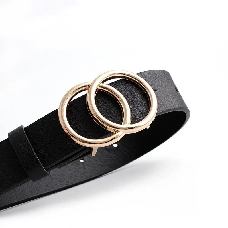 Stylish Minimalist Alloy Buckle Belt