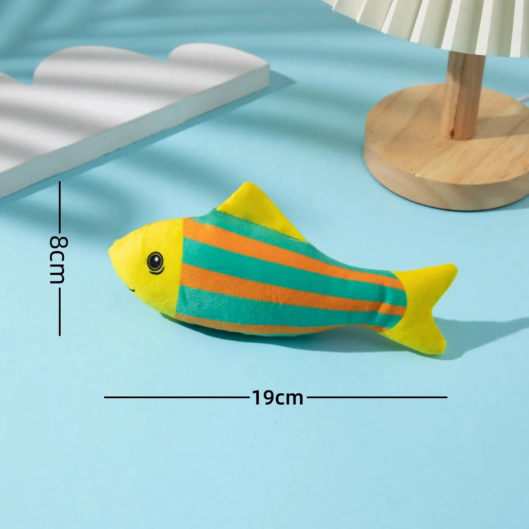 Catnip Fish Toy – Cartoon Fish Shape with Cat Grass for Playful and Healthy Biting