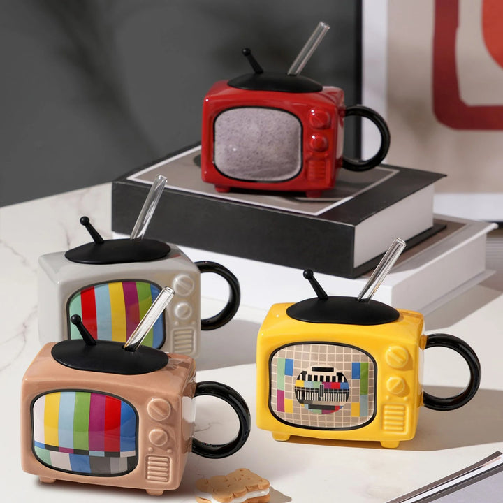 Television-Shaped Ceramic Mug