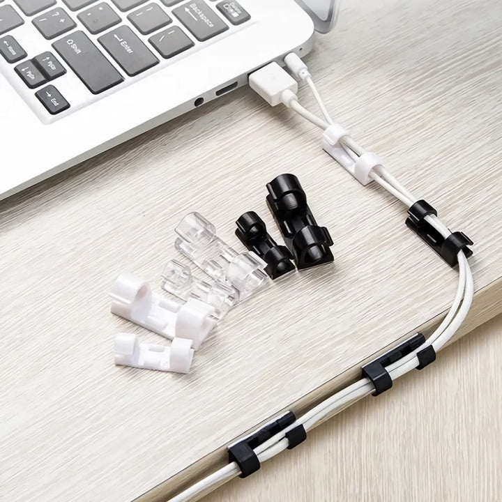 Self-Adhesive Cable Clips Organizer