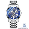Color: White Blue White Steel Belt