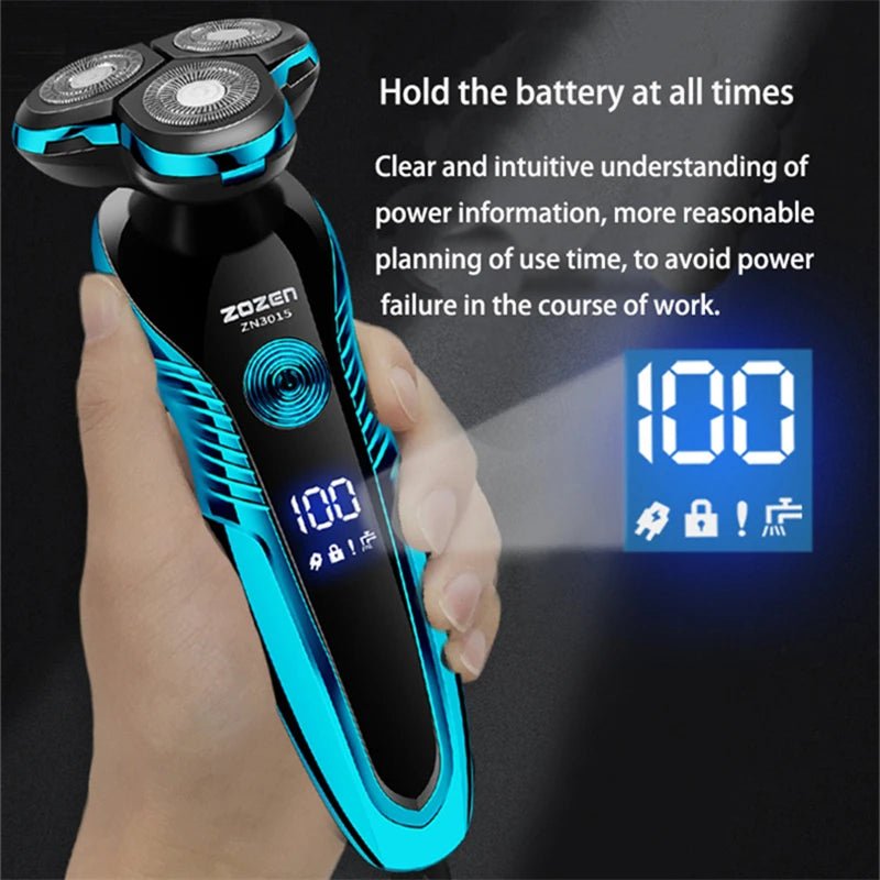 Rechargeable Electric Shaver & Beard Trimmer for Men