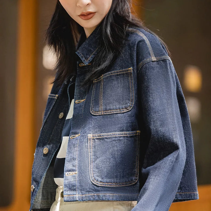 Dark Blue Vintage Denim Jacket