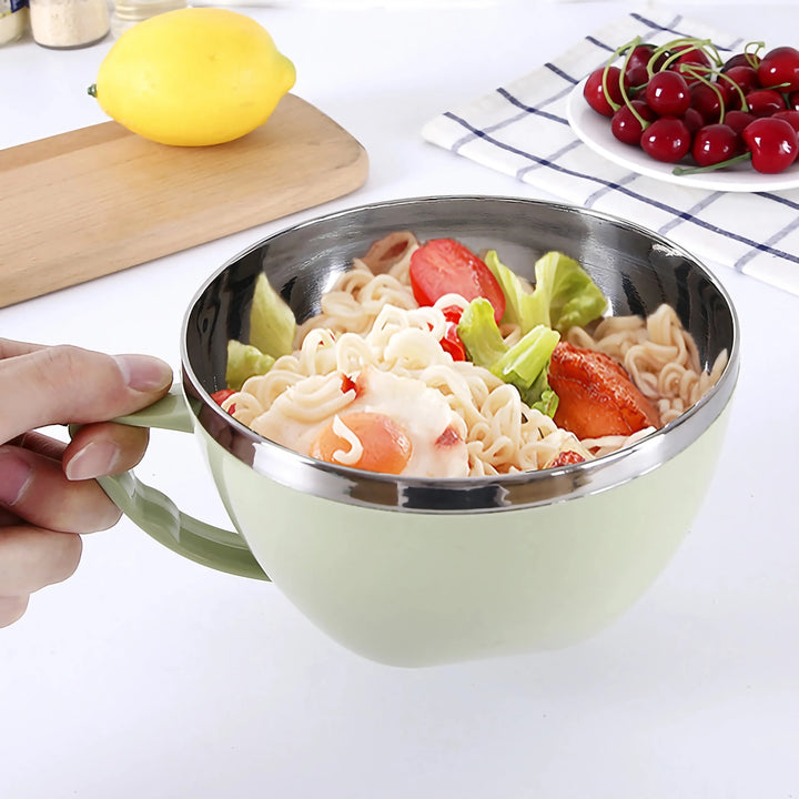 Colorful Stainless Steel Mixing Bowl with Handle