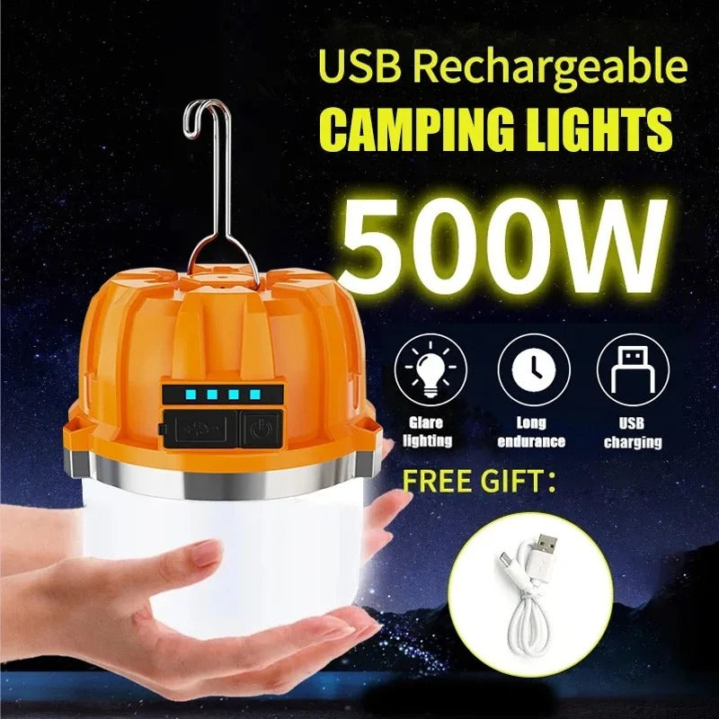 USB Rechargeable LED Camping Lantern with Built-in Battery