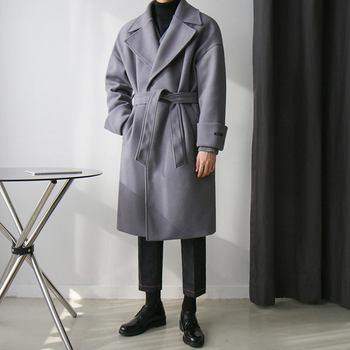 Trendy Gentleman's Wool Thickened Men's Coat