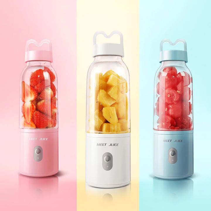 Portable USB Rechargeable Mini Juicer Blender for Smoothies and Milkshakes