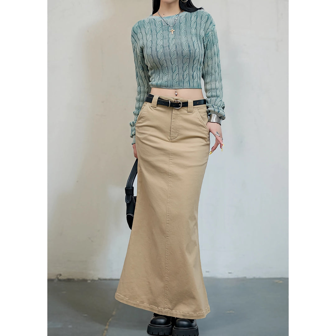 Elegant High Waist Slim Fishtail Skirt for Women