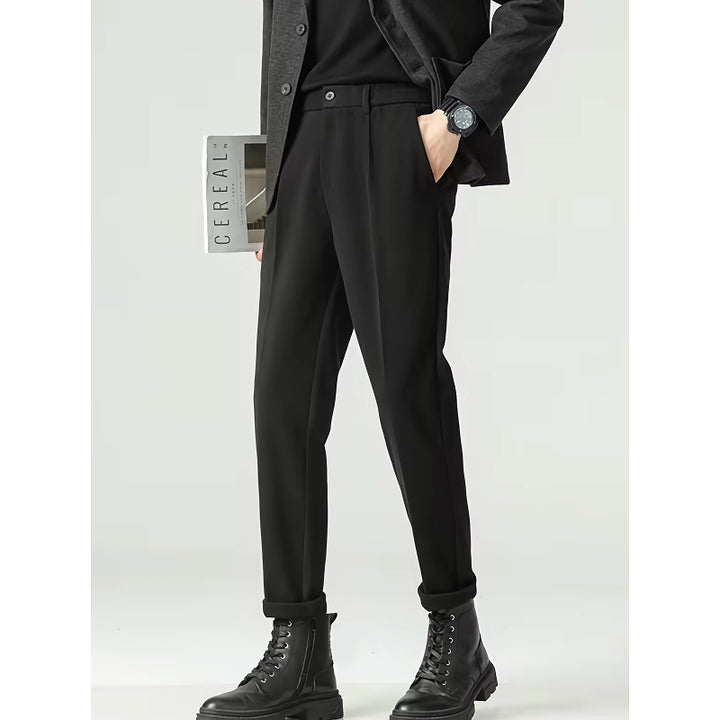 Minimalist Loose Pleated Suit Pants