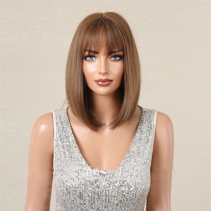 Qi Bangs Bobhaircut Women's Wig