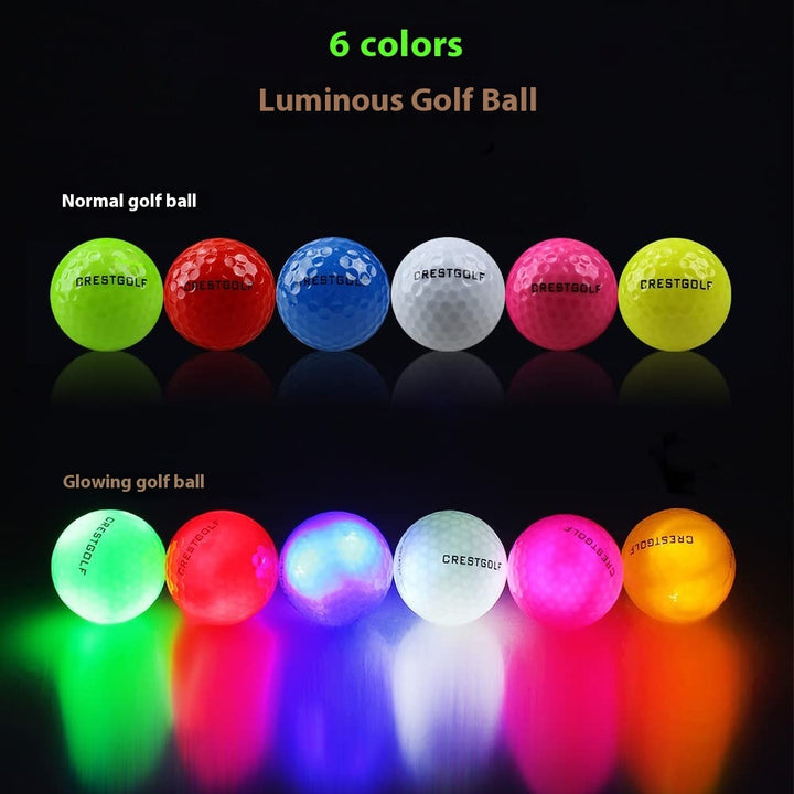 LED Glowing Golf Ball Night Practice 6 Pieces In A Box