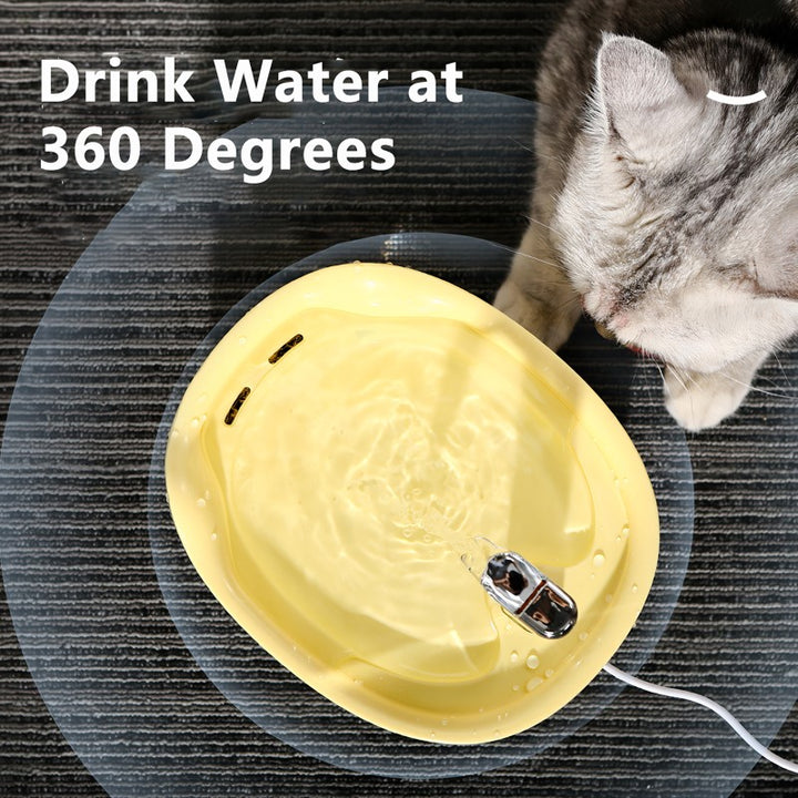 1500ml Ultra-Quiet Cat Water Fountain with USB Charging and Burnout Prevention