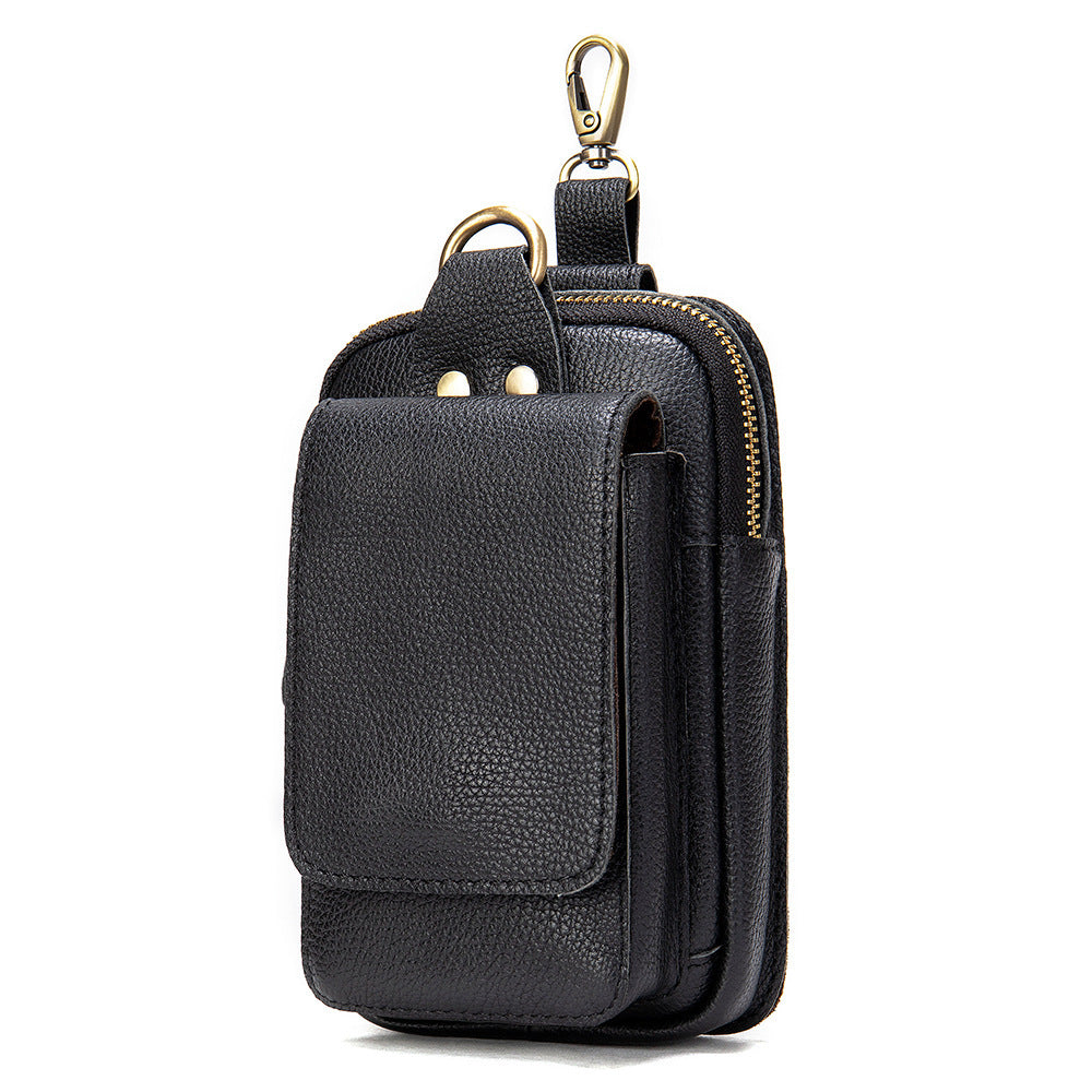 Fashion Men's Multifunctional Leather Belt Bag