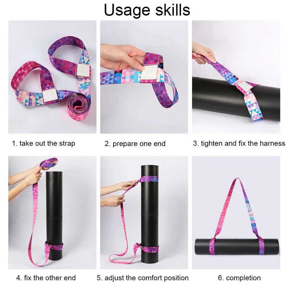 Multicolor Yoga Mat Strap for Easy Carrying