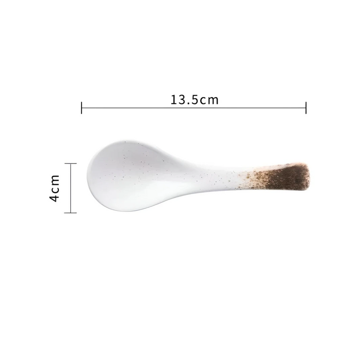 Japanese Ceramic Soup Spoon