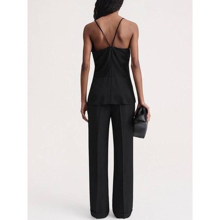 Chic Summer V-Neck Backless Cami Top for Women