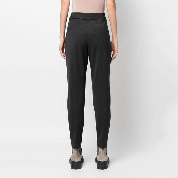 Chic High Waist Cashmere Pencil Pants with Pockets