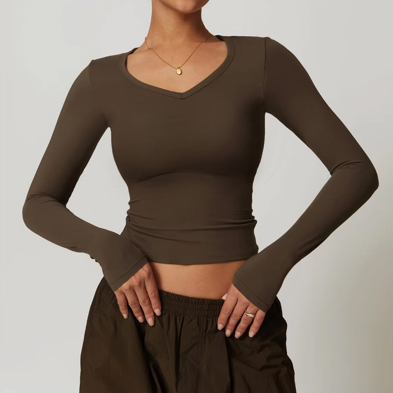 Long Sleeve Workout Crop Top