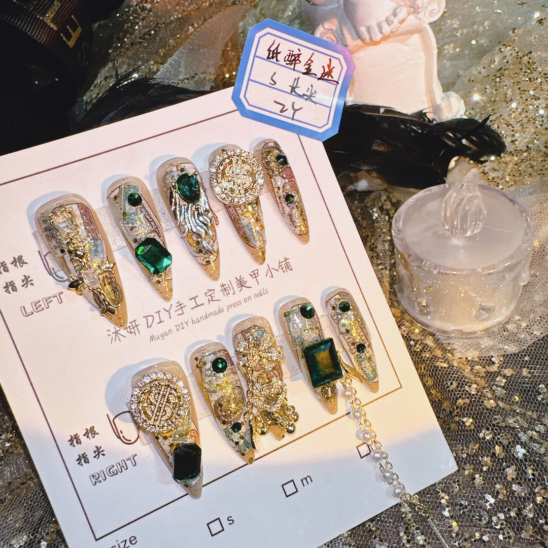 Original Lucky Paper Drunk Fan Luxury Hot Girl Nail Stickers