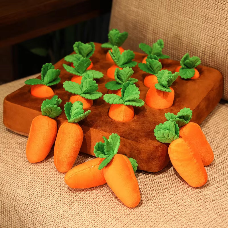 Interactive Plush Carrot Snuffle Mat Chew Toy