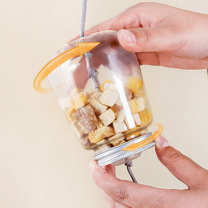 Interactive Cat Toy Food Dispenser with Feather and Bell