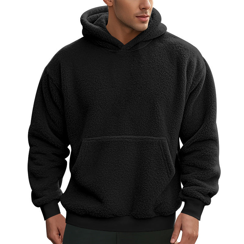 New Men's Double-sided Velvet Loose Sweater Men