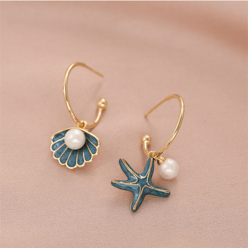 Shell pearl earrings - Trendha