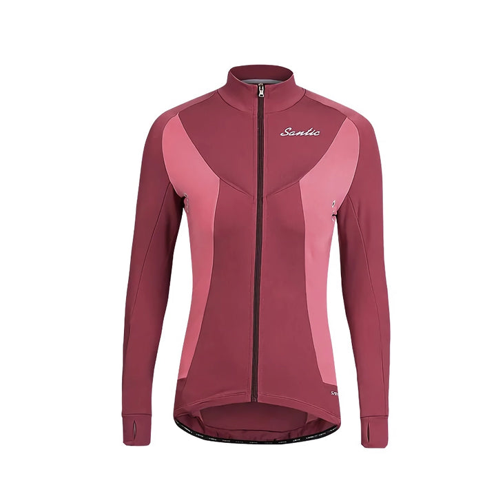 Women's Winter Cycling Jacket - Windproof Fleece, Reflective & Thermal Sport Coat