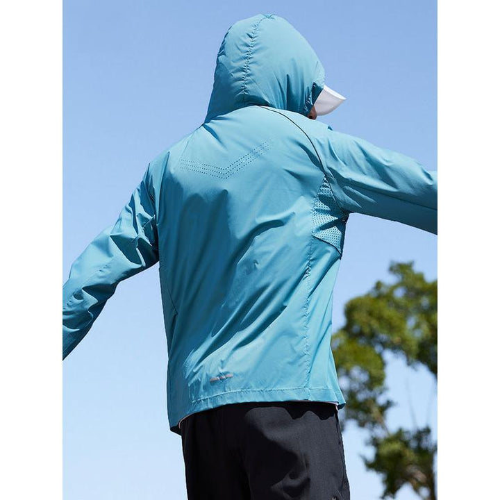 Breathable UV Protection Hooded Summer Running Jacket