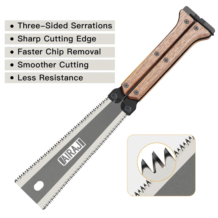 Folding SK5 Steel Pocket Garden Saw - Precision Japanese Woodworking Tool