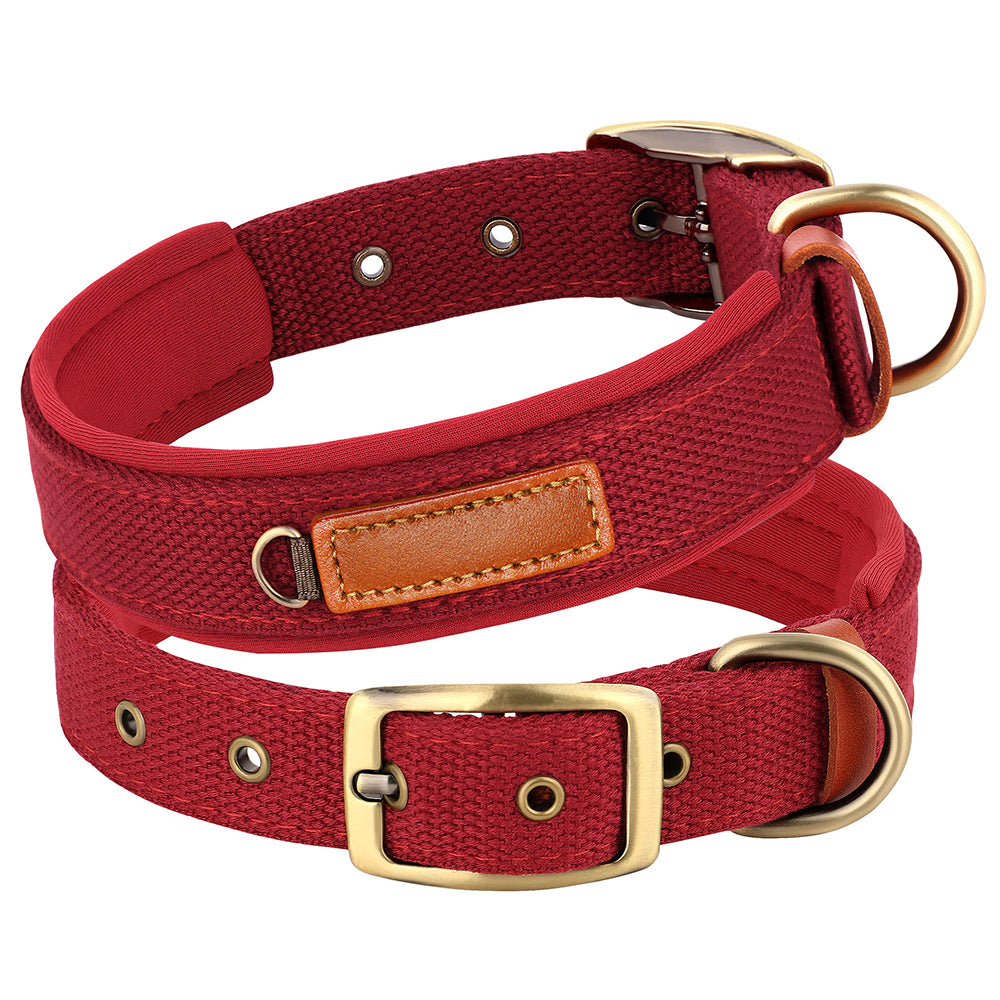 Nylon Soft Padded Adjustable Dog Collar for Small and Medium Dogs