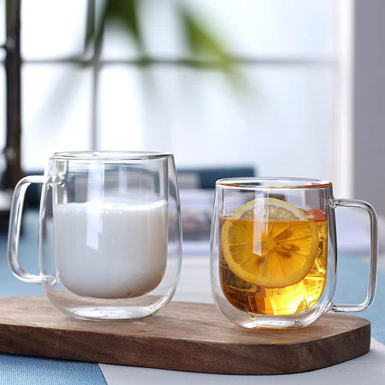 Double Wall Heat Resistant Borosilicate Glass Mug