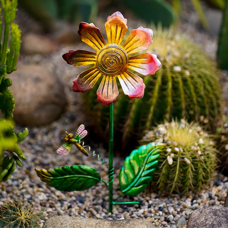 Metal Flower Garden Sculpture