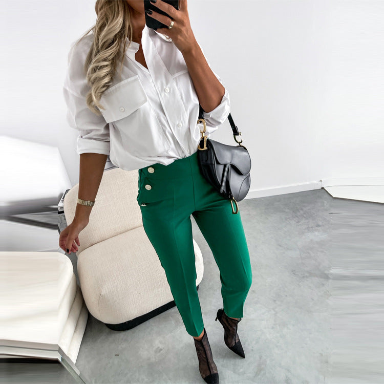 Casual Spring Clothing Suit Pants Women&