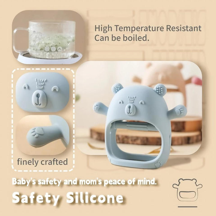 Bear Silicone Baby Teether Glove