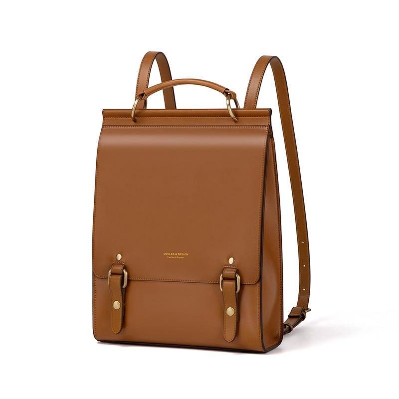 Vintage Leather Backpack for Women: Versatile, Stylish School and Travel Bag