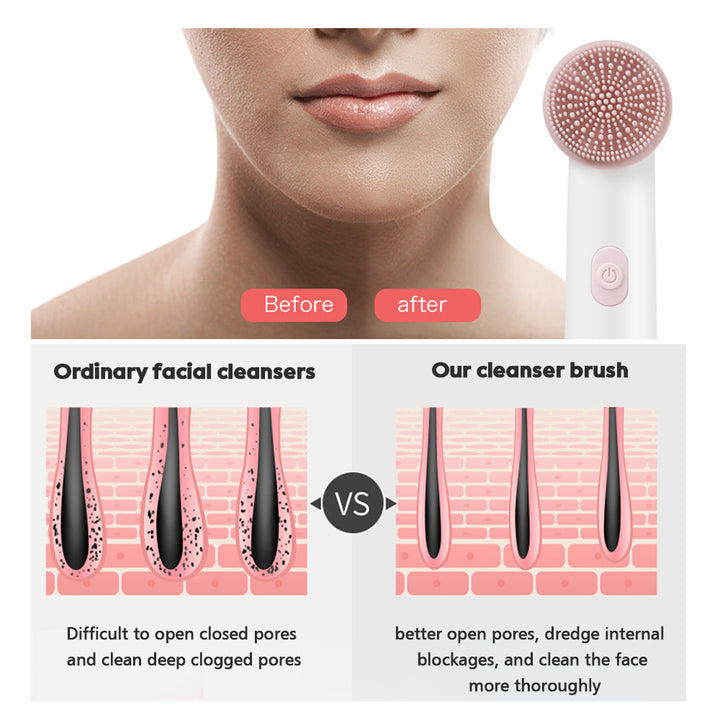 2-in-1 Electric Facial Cleansing Brush & Pore Cleanser