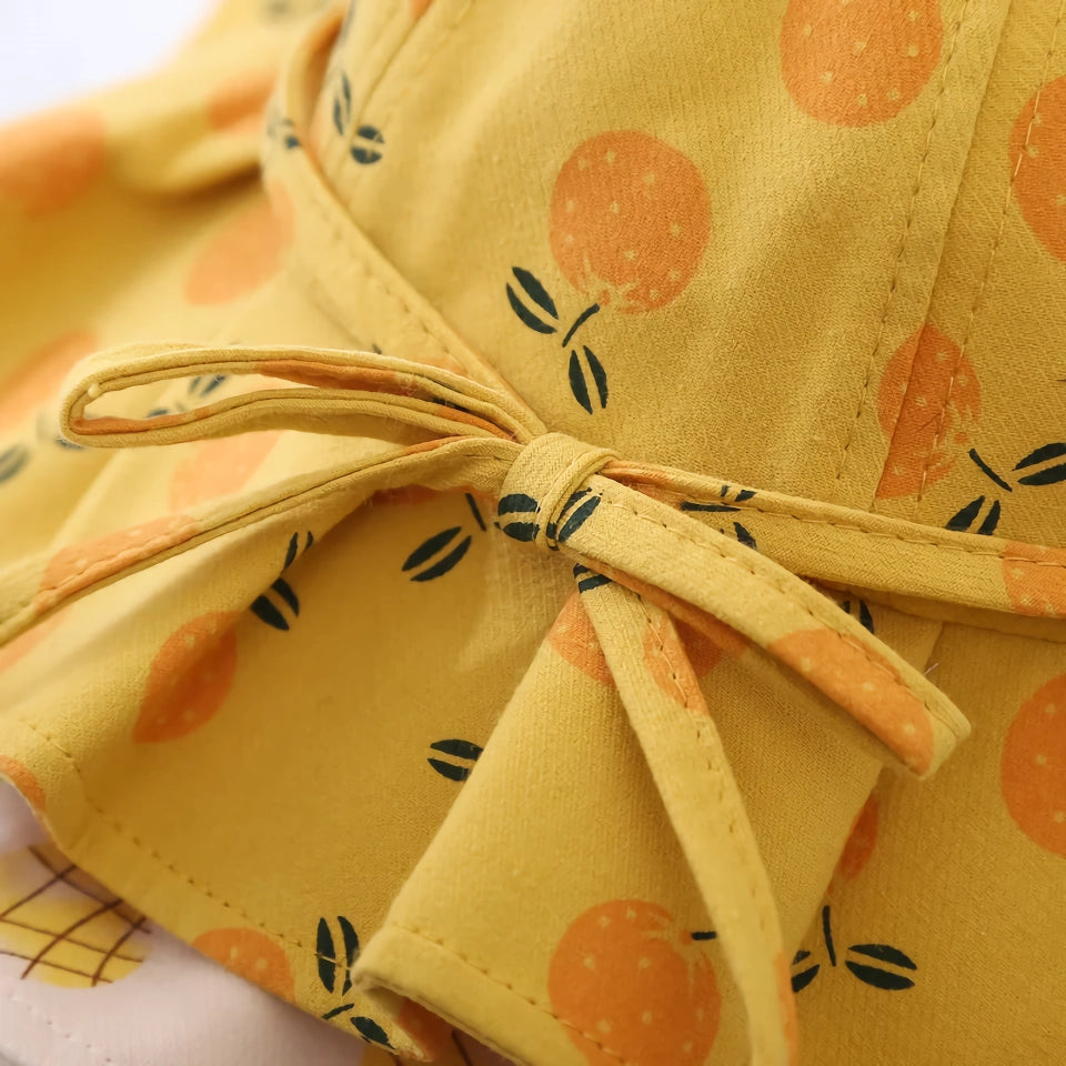 Cute Design Cotton Sun Protection Bucket Hats for Kids
