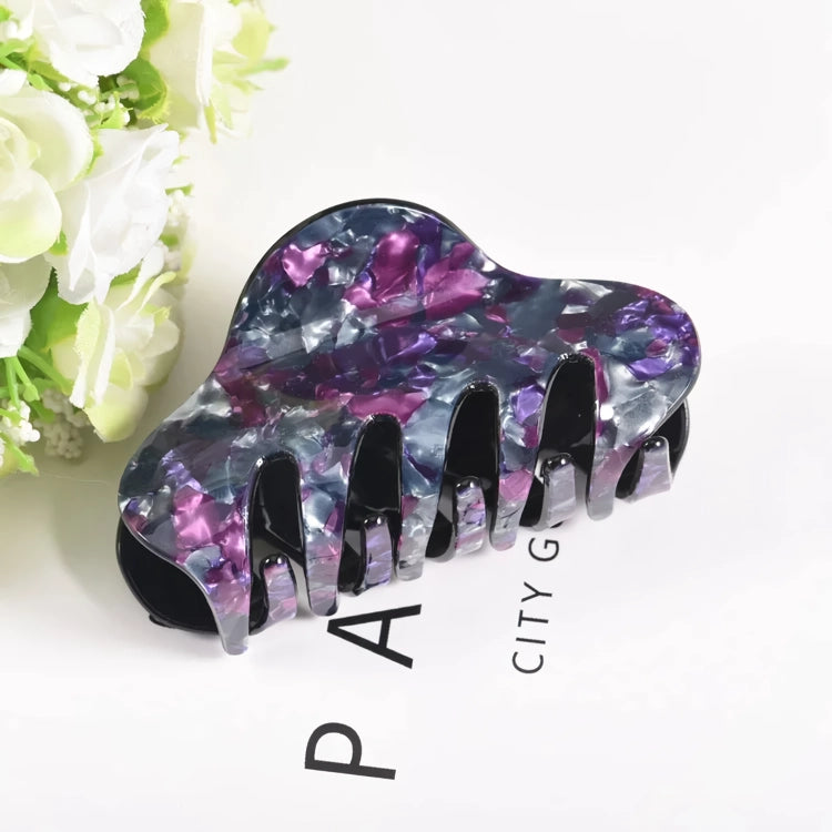 Large Floral Acrylic Hair Clips