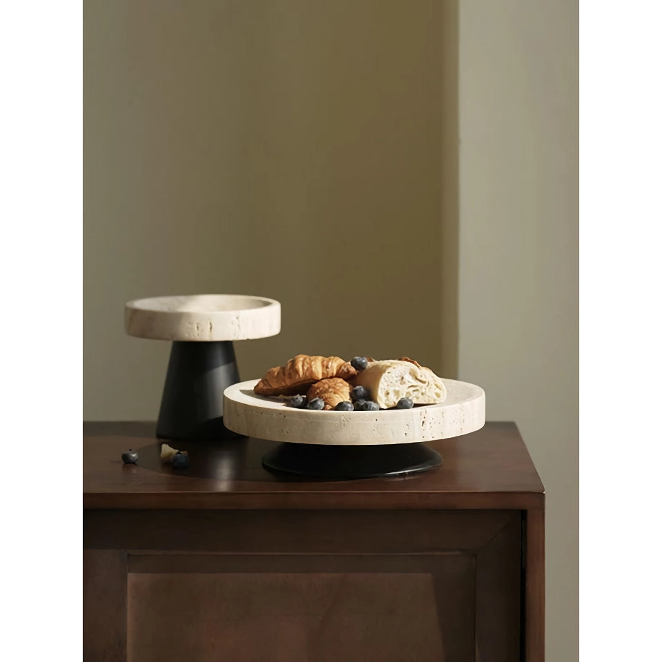 Luxury Travertine Pedestal Bowl