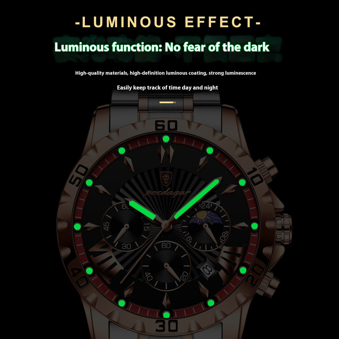 Men's Multifunctional Luminous Quartz Watch