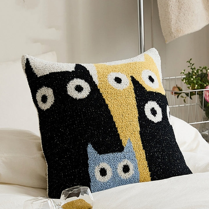 Cute Cat Pillow Cover With Core