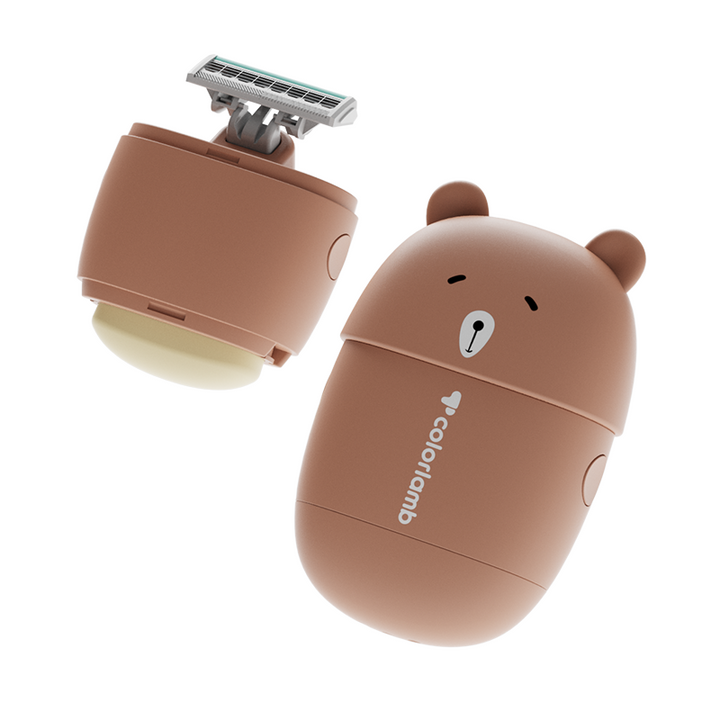 Portable Cute Bear Razor Set for Women with Skin Care